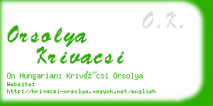 orsolya krivacsi business card